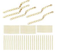 Confezione di estensori per gioielli sfusi - di fissaggio universali da 5 cm, componenti artigianali fai-da-te da 50 pezzi | Regolazione perfetta per le figlie Sofisticata sofisticatezza Hard