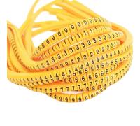 Confezione di etichette per cavi multicolori, marcatori per cavi in PVC 0-9 giallo per diverse misure, confezione da 1000 (Ec-3 giallo - 0-9)