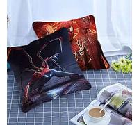 Confezione di federe per cuscini - 6 disegni vivaci tra cui scene d'azione, arte Chibi e stampe multiverse, tessuto morbido con cerniera nascosta, decorazione di stile per letti, divani e sedie da gam