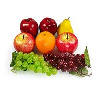 Confezione di frutti artificiali per la decorazione della casa, set di frutta simulazione, decorazione natalizia per feste, modello di frutta finta per servizi fotografici, mela, pera, uva arancione