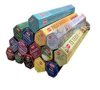 Confezione di incensi Hem - Assortimento di 15 (include 1 fragranza esclusiva) - 300 Bastoncini totali - Aromaterapia - Meditazione - Spiritualità - Naturale ed Ecologico