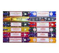 Confezione di incensi Satya - Assortitmento di 12 fragranze (Pack 6)