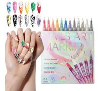Confezione di pennarelli per unghie colorate per nail art | Penne per pittura precise, disegni creativi, accessori di bellezza, set per donne, ragazze, fidanzate, figlie, regalo per le vacanze, celebr