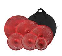 Confezione Di Piatti Mute 10 Splash 14 Hi-hat 16 Crash 18 Crash 20 Ride Piatti A Basso Volume 6 Pezzi Suono Buono Piatti Per Esercizi Di Batteria(Red)