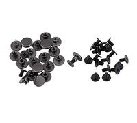 Confezione di Rivetto da 20 Pezzi in Ottone Testa Piatte Borchie in Pelle Nera Viti in Pelle per Rivetti, Fai da Te Artigianale in Metallo Rivetto per Cintura Cinghia Borsa Scarpe Decorazione(5mm)