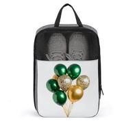 Confezione di sacchetti per scarpe da golf con palloncini, colore oro e verde, per viaggi, uso quotidiano, anti-polvere, per scarpe da golf