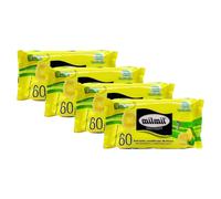 Confezione Di Salviette Umidificate Multiuso, Detergenti e Rinfrescanti. Profumo Di LIMONE e MENTA. Fresh Touch Con Estratto Di Aloe Vera. Ogni Confezione Contiene 60 Salviette (4 Confezioni)