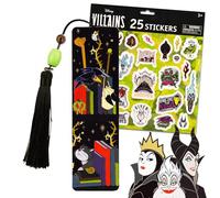 Confezione di segnalibri Disney Maleficent Stickers - Segnalibro Maleficent Premium e 25 adesivi Disney Villains (forniture per la scuola maleficent Forniture per l'ufficio)