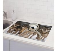 Confezione di tappetini per scolapiatti per bancone della cucina, in microfibra, assorbenti, reversibili, lavabili, 45,7 x 61,7 cm, facili da pulire, per decorare la casa, la cucina, la sala da pranzo