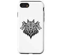 Confezione di tre teste di lupi animali amanti del lupo regali Custodia per iPhone SE (2020) / 7/8