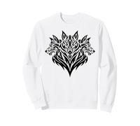 Confezione di Tre Teste di Lupi Animali Amanti del Lupo Regali Felpa