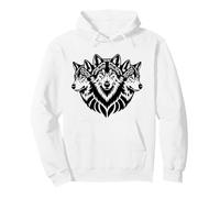 Confezione di Tre Teste di Lupi Animali Amanti del Lupo Regali Felpa con Cappuccio