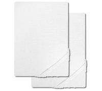 Confezione doppia CloudComfort Basic, lenzuolo elastico in jersey bianco 120 x 200 cm (2 pezzi), weiß