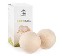 Confezione doppia - “Zirbenkigel”, Sfera in legno di cirmolo di Salisburgo, 7 cm, in 100% legno di cirmolo naturale delle Alpi austriache, in confezione regalo