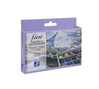 Confezione In Plastica 12 1/2 Godets Acquarello Fine