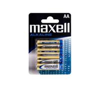 Confezione Maxell da 4 batterie alcaline LR06 AA 1,5V NEW