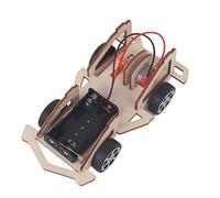 Confezione modelli educativi assemblaggio auto da corsa elettriche in legno per bambini Modello auto da corsa elettrica per apprendimento pratico delle scienze fisiche per bambini