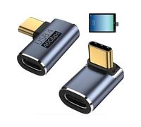 Confezione Multipla Adattatore Angolare USB-C 90 Gradi,Kit di Adattatori USB-C per Massima Flessibilità,Compatibile con Thunderbolt 4, USB4,Trasferimento Dati ad Alta Velocità e Ricarica Potente