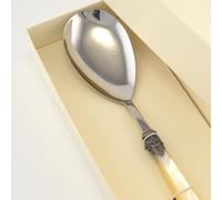 Confezione Pala Risotto NAPOLEON manicatura in acrilico con ghiera lunghezza 268 mm composizione in scatolata bomboniera serigrafata inox lucido