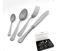 Confezione panoramica a libro 24 pezzi Royal Retro, Acciaio inox 18-10 finitura vintage, spessore 2.5 mm cromo