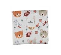 Confezione per bambino fasciatoio pieghevole portatile e beauty case - Impermeabile - neonato - 100% cotone esterno - Made in Spagna (animale bosco, solo fasciatoio)
