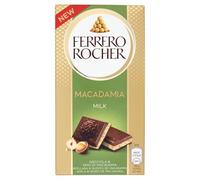Confezione Per Ferrero Rocher Macadamia Milk Nocciola & Noci di Macadamia, Tavoletta al Latte, Nocciola e Noci di Macadamia, 90g
