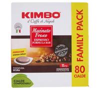 Confezione per Kimbo Cialde Caffè Compostabili ESE - 80 Cialde - Macinato Fresco - Family Pack