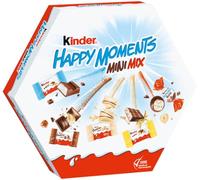 Confezione Per Kinder Happy Moments Mini Mix, Assortimento di Cioccolatini al Latte, 25 Pezzi, Confezione Regalo Esagonale, 161g