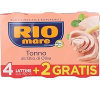 Confezione Per Rio Mare Tonno all'Olio di Oliva, 80g x 6 Lattine (4 + 2 Gratis), Confezione Convenienza