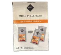 Confezione Per Rioba Miele Millefiori, 150 Bustine Monodose da 6g, Confezione da 900g, Miele Italiano in Formato Pratico