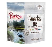 Confezione prova: Purizon Crocchette, Alimenti umidi e Snack per gatto - 40 g snack Mix: Pollo, Agnello, Manzo e Pesce