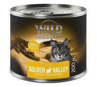Confezione prova! Wild Freedom Crocchette, Umido & Snacks - Adult Golden Valley - Coniglio e Pollo - 200 g Umido