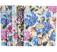 Pigna, Raccoglitore con anelli f.to A4 Nature Flowers A5, raccoglitori 4 anelli, Design Floreale, organizzazione Documenti, Formato 18,5x22 cm., 5 pezzi