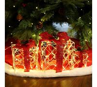 Confezione Regalo Con Decorazione LED Da 3 Pezzi, 20/14/10 Cm Scatole Luminose 8