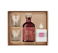 Confezione Regalo con Liquore Fragolina, 2 Bicchieri, Candela profumata | Mazzet