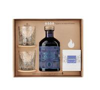 Confezione Regalo con Liquore Mirtillo, 2 Bicchieri, Candela profumata | Mazzett