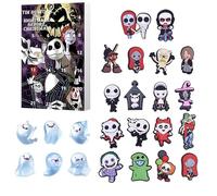 Confezione regalo contenente un set di ciondoli per conto alla rovescia di Halloween, creativo e interessante, confezione regalo da 24 pezzi con mini fantasma e personaggi pendenti, piccolo ciondolo