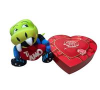 Confezione Regalo Cuore con Cioccolatini al Latte 96g e Peluche Serpente inter con Cuore Ti Amo