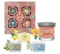 Confezione regalo di candele profumate Yankee Candle | Candela tumbler signature piccola e Mini candele votive riempite | Collezione Hello Italy | Regali perfetti per le donne | 4 pezzi