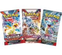 Confezione regalo di carte Pokemon, 3 buste di espansione, set assortiti di Spada, Scudo e Scarlatto e Viola, set regalo Pokémon perfetto (3 buste assortite), Titan Authenticated