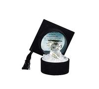 Confezione regalo di congratulazioni con statuetta in vetro di cristallo e poesia memorabile, regalo perfetto per università, università e laureati. Confezione speciale (scatola di laurea)