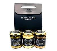 Confezione Regalo Ebe Tris Salse al Tartufo 180g - Cesto Natalizio Pasquale Gastronomico - Cesti Natalizi Pasquali Prodotti Tipici Artigianali - Truffle Gift Idea