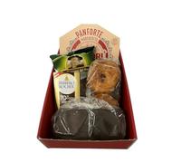 Confezione Regalo Gourmet Italiana - Panforte 320g, Roccocò 500g, Mostaccioli 500g, Castagne del Prete 250g, Cioccolato Extra Dark 70% 90g - Dolci Tipici per Natale e Occasioni Speciali