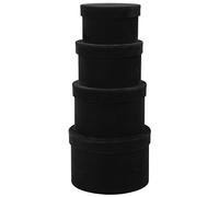 Confezione Regalo in Velluto 4 Pezzi Con Coperchio, Scatola Torta, Scatole di Cartone, Regalo per la Festa della Mamma, Marrone