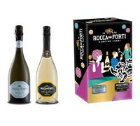 Confezione Regalo Limited Edition Rocca dei Forti con 2 bottigle da 75cl - 1 Prosecco D.O.C. + 1 Ribolla Gialla Millesimato