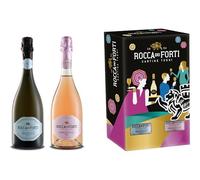 Confezione Regalo Limited Edition Rocca dei Forti con 2 Prosecchi da 75cl - 1 Prosecco D.O.C. + 1 Prosecco D.O.C. Rosé Millesimato