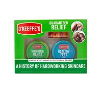 Confezione regalo O'Keeffe's con stick per labbra riparatore con ciliegia e olio di vitamina E, barattolo Working Hands e barattolo Healthy Feet
