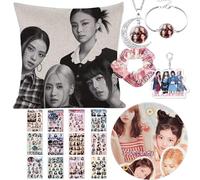 Confezione Regalo per Fan dei Blackpink,Blackpink Merchandise, Blackpink Gadget,1 federa Blackpink,Blackpink Adesivi,PENDENTE,Bracciale BLACKPINK,Tappetino per mouse,Portachiavi in acrilico