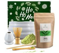 Confezione regalo per la preparazione del tè Matcha Mary Rose | Accessori per la preparazione del Matcha: chawan, kusenaoshi, chasen, chashaku | 100g