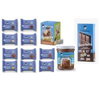 confezione regalo prodotti Mr.Sciocco TUTTI ALTERNATIVA 100% vegetale al cioccolato: mini tavolette gusti assortiti, ovetto, crema spalmabile, tavoletta Senza Glutine, Senza Latte e Lattosio